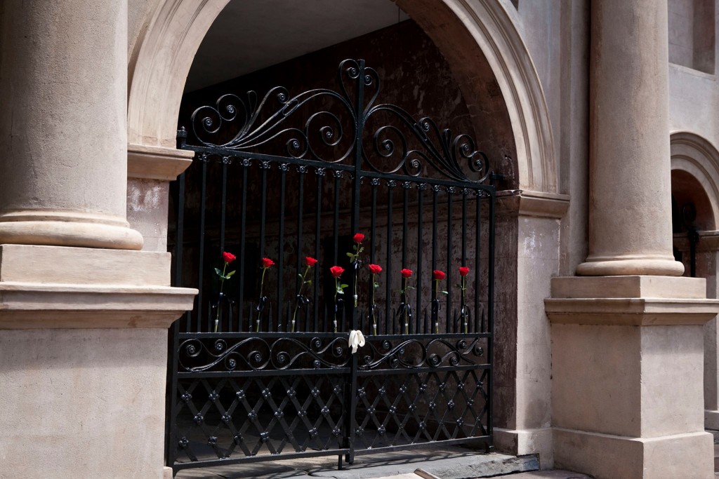 Emanuel Nine Roses on Gate