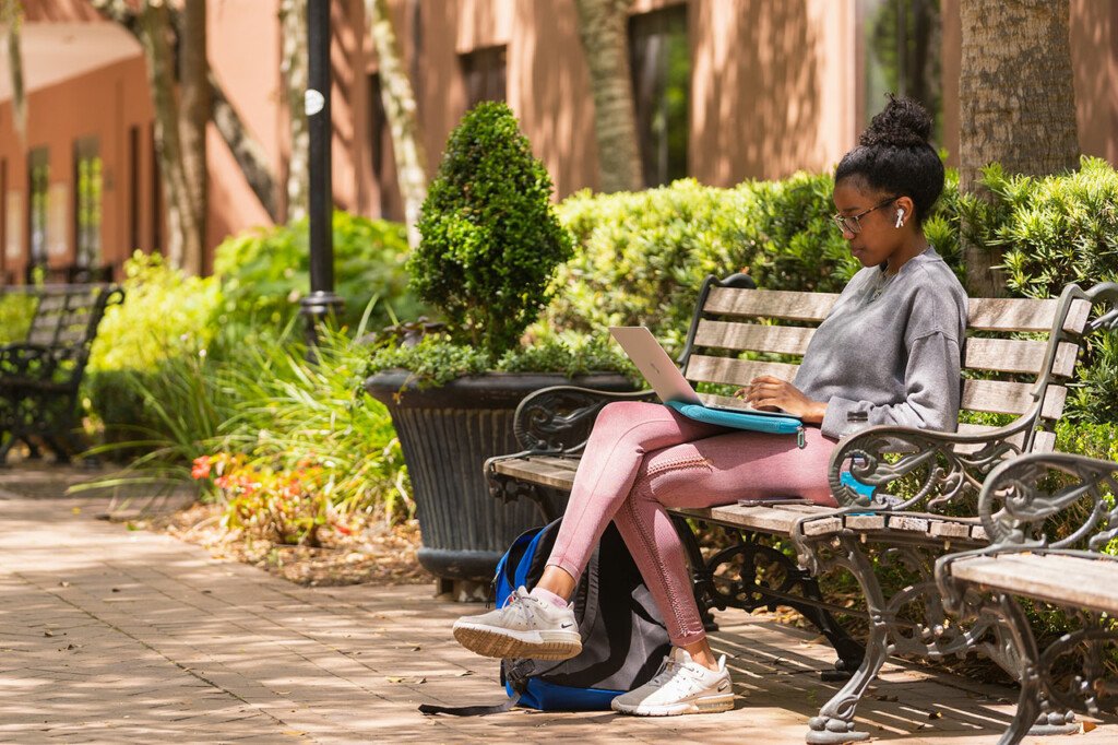 student studying
