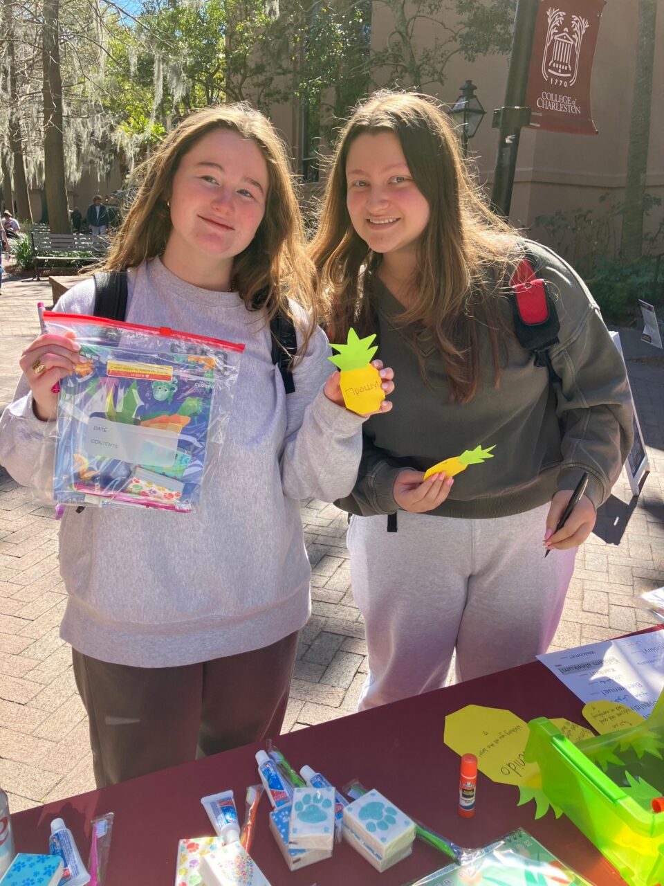 Dozens of students joined us for our Pop-Up Service event with Lutheran Carolina Services on Wednesday, 2/21, and helped assemble ‘Welcome to Charleston’ kits for refugees who are resettling in the area. The kits included hygiene and food items. Students also assembled hygiene and activity kits for young refugees.