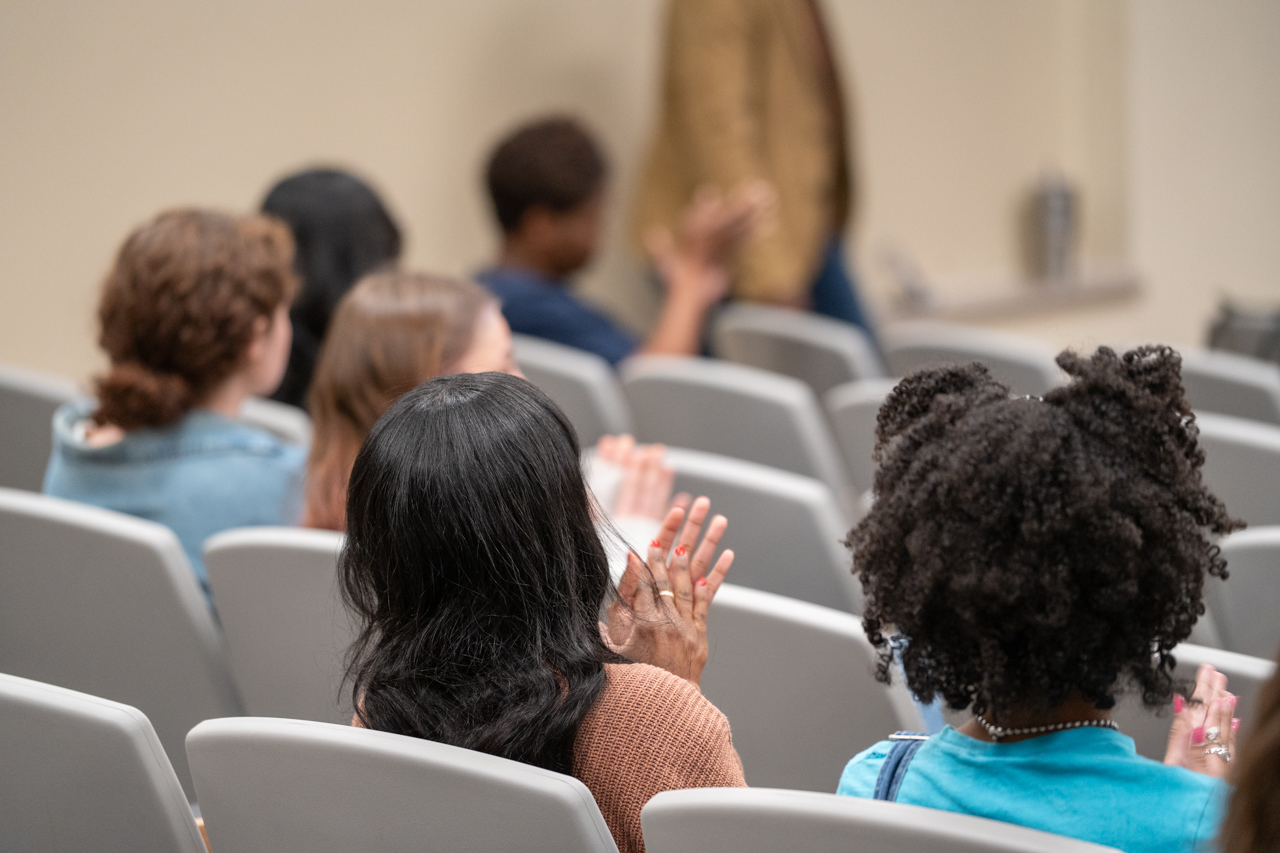 students welcome Dr. Antron Mahoney