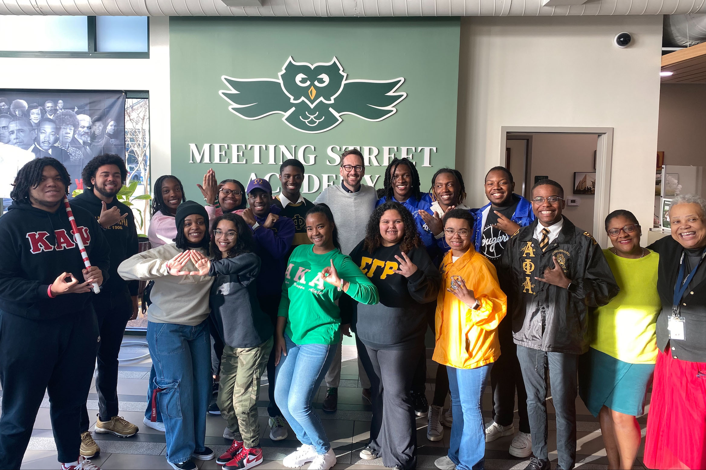 NPHC Students gathered at Meeting Street Academy 