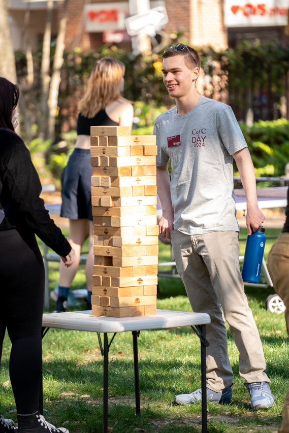 playing games at CofC day