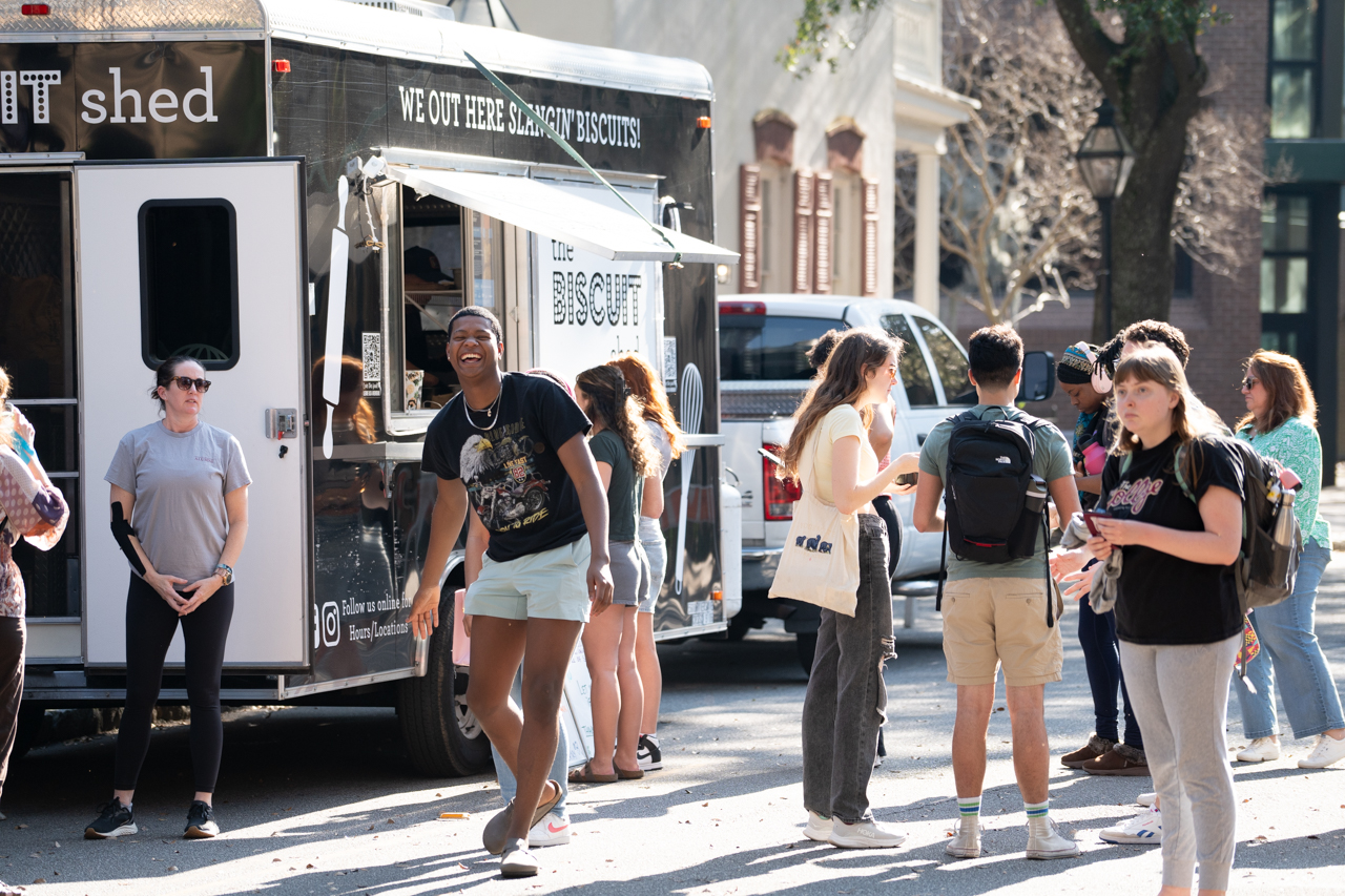 food trucks on George Street for CofC day