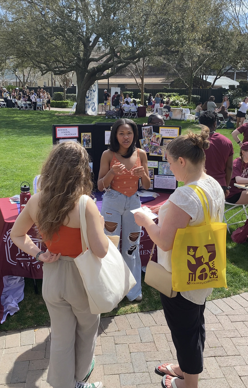 learning about clubs at Admitted Student Day