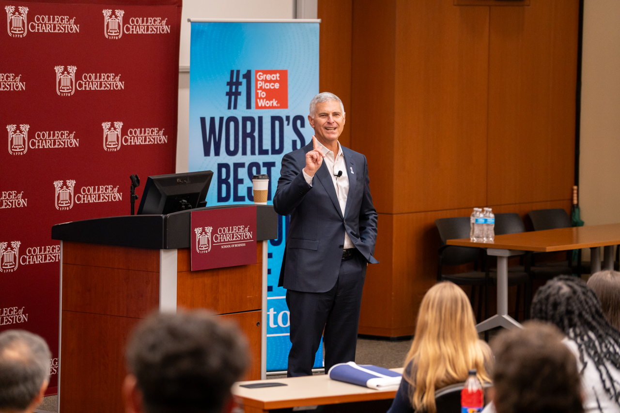 Chris Nessetta CEO of Hilton Worldwide visits The College of Charleston