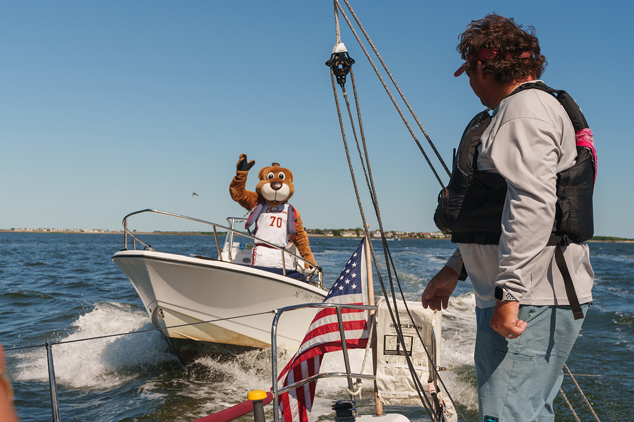 Clyde joins the Sail Team in the Charleston Harbor