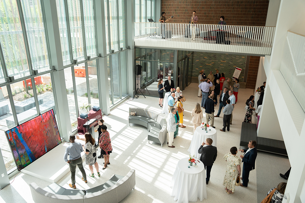overview of the new Simons Center Lobby