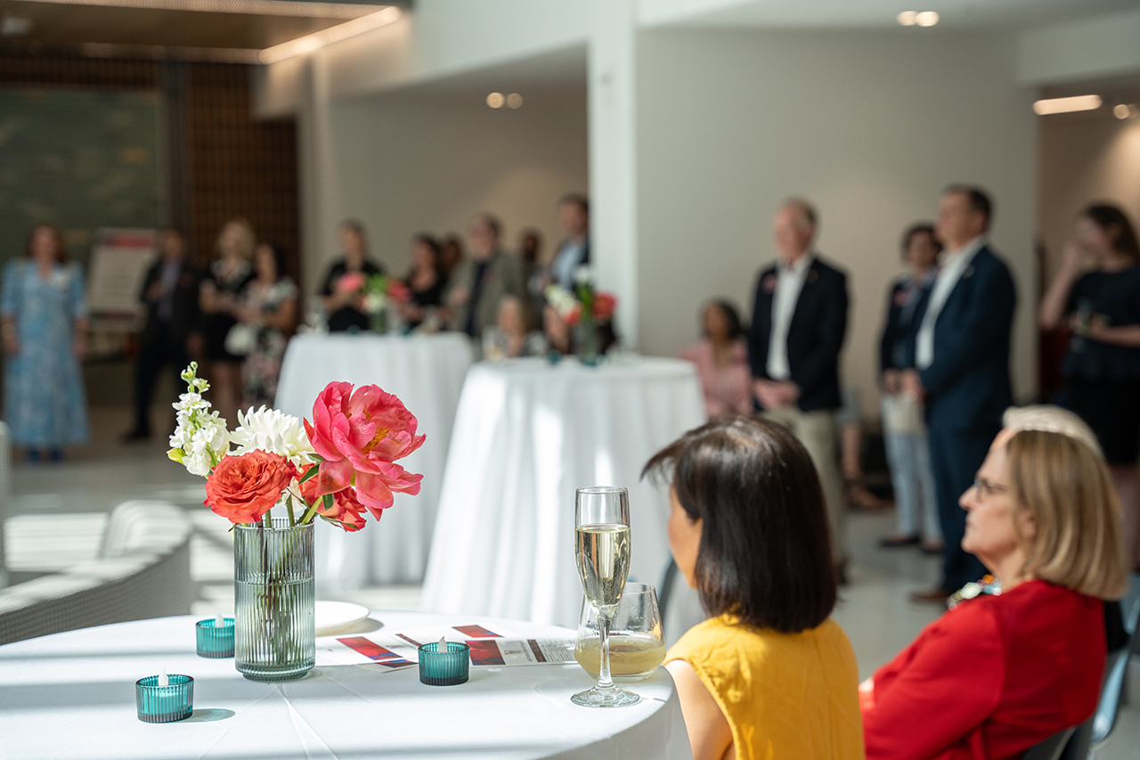 guests attend the new Simons center soft opening 