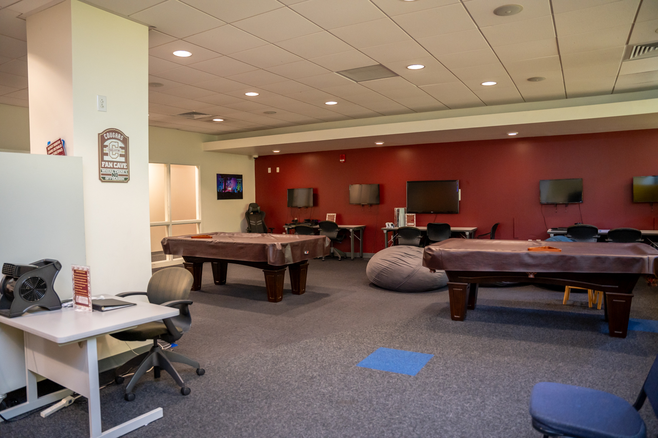 game room in the stern center