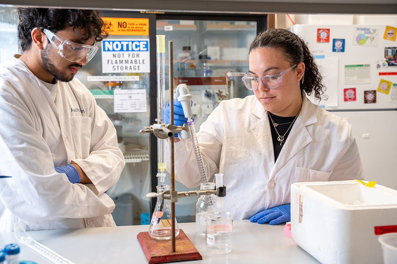 Students and faculty are working in our department throughout the summer on undergraduate research projects.