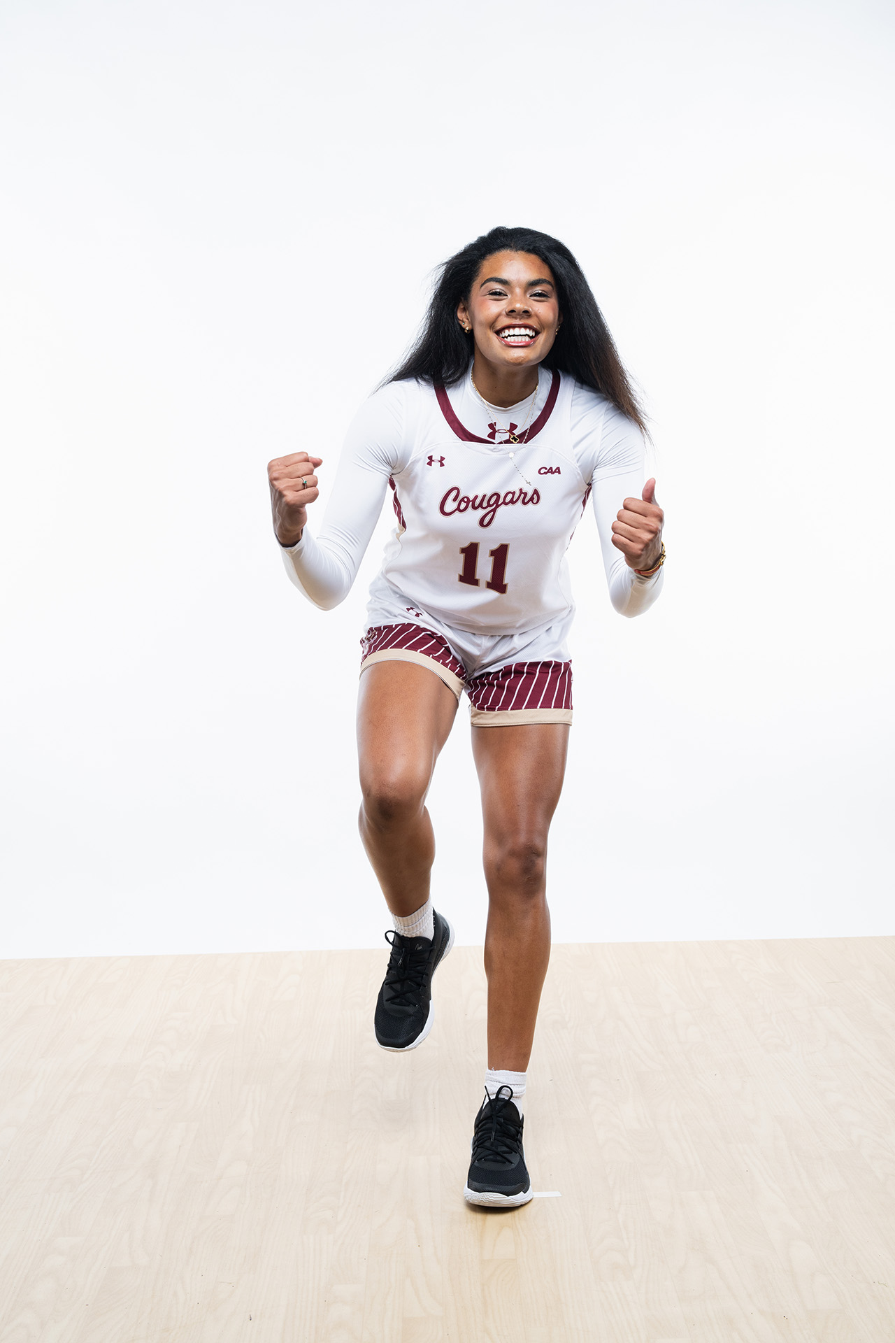 College of Charleston's Women's Basketball team in the studio