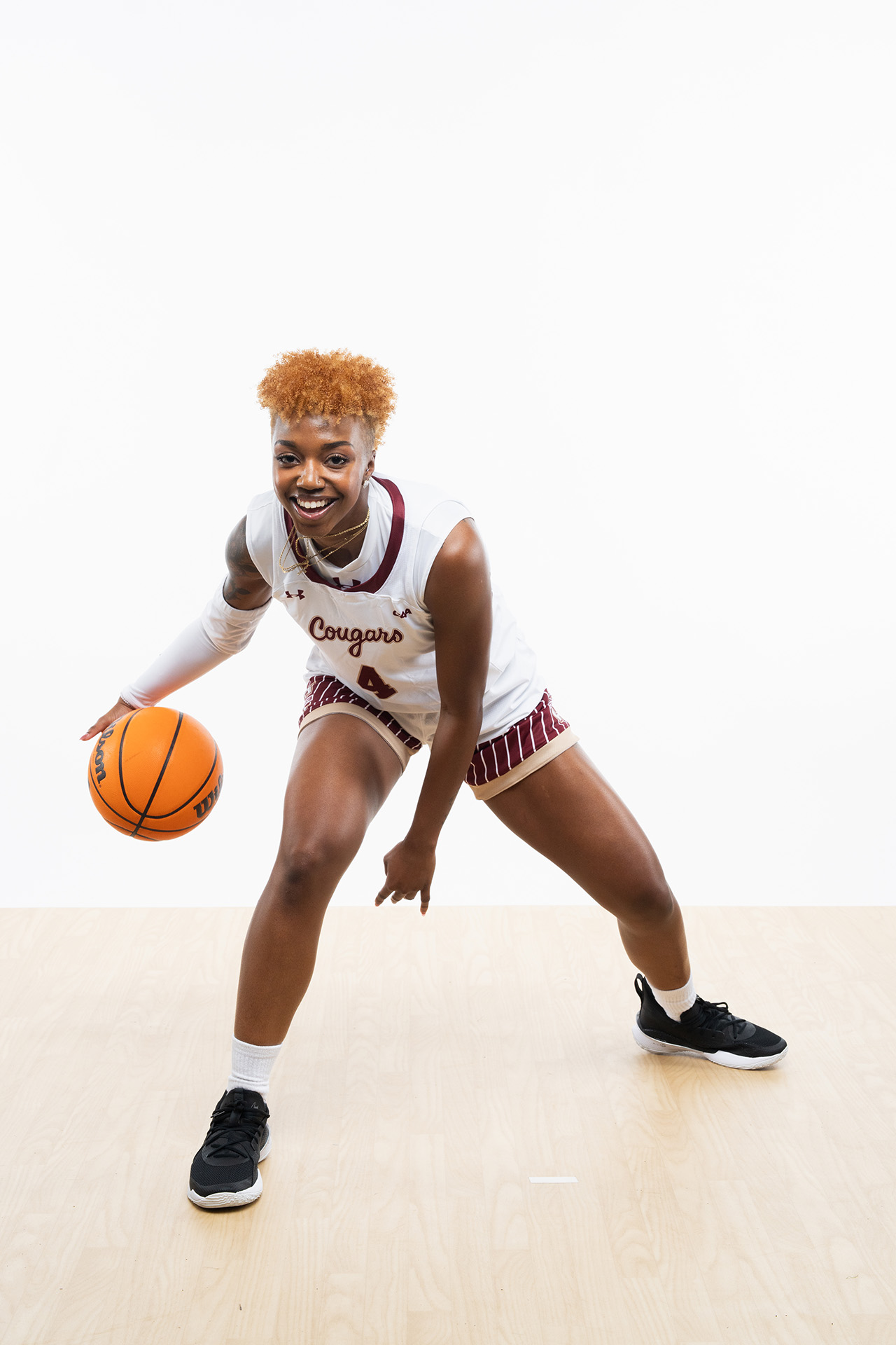 College of Charleston's Women's Basketball team in the studio