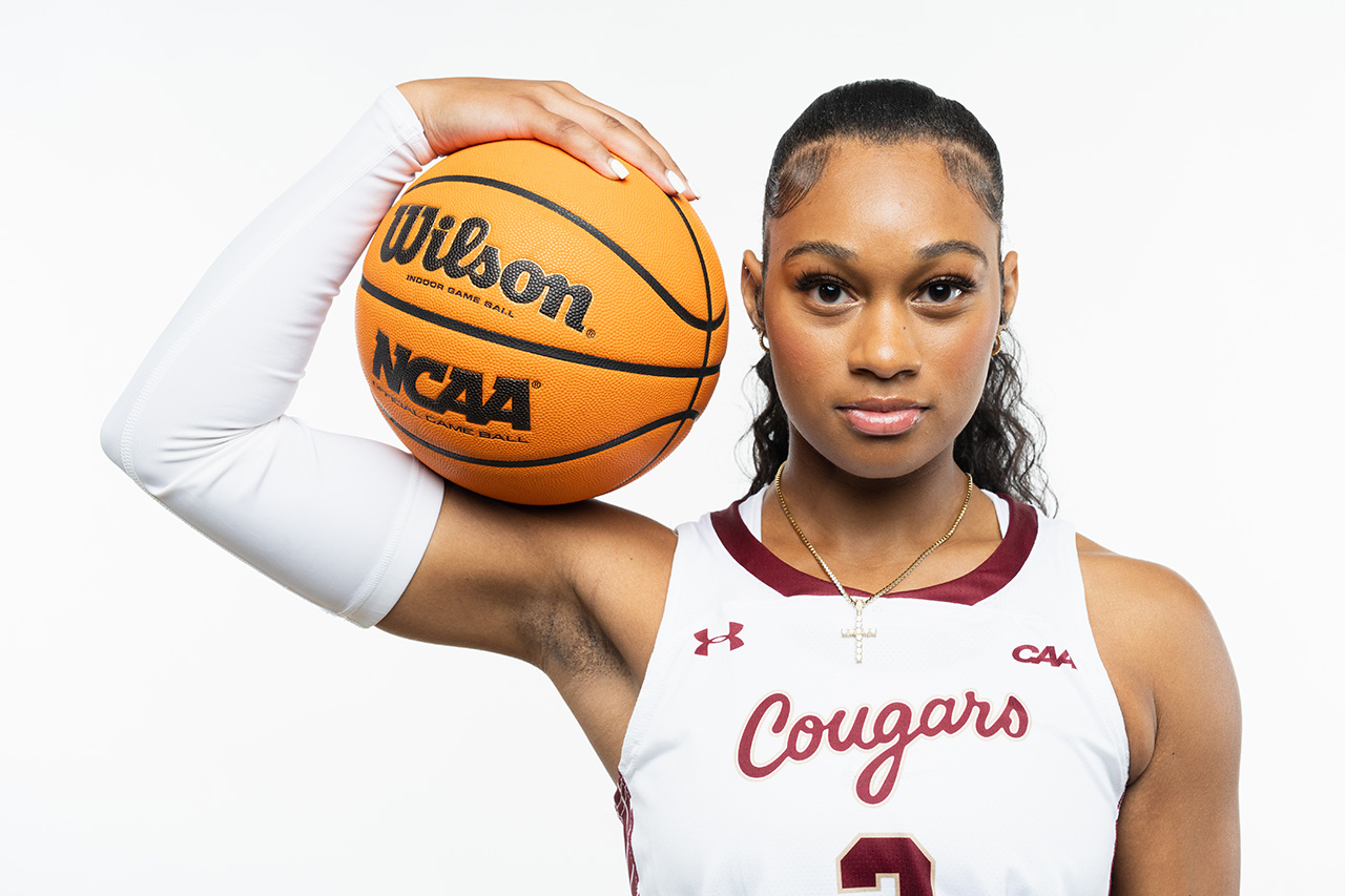 College of Charleston's Women's Basketball team in the studio