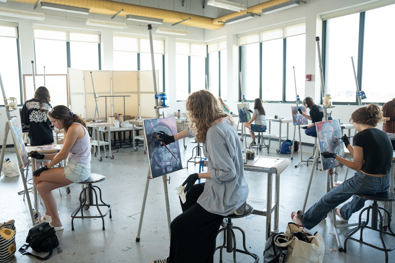 High school students participate in the Studio Art Summer Immersion 