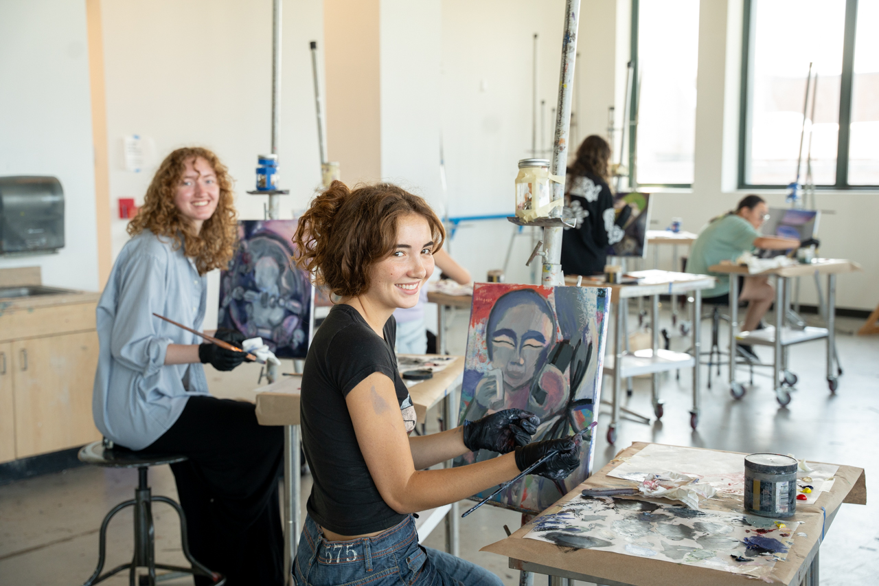 High school students participate in the Studio Art Summer Immersion 