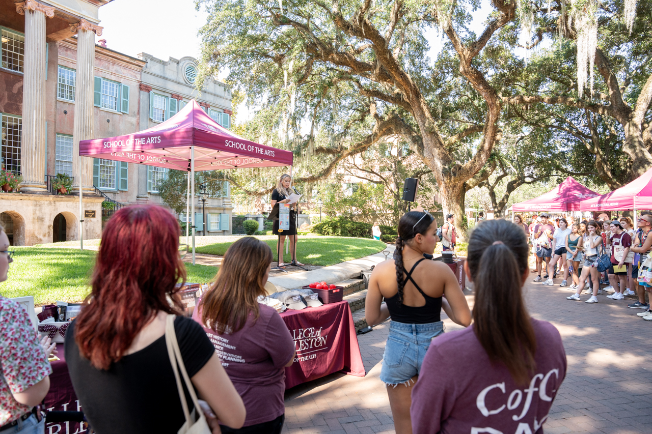 Jayme Host at SOTA Kickoff event in the Cistern Yard 