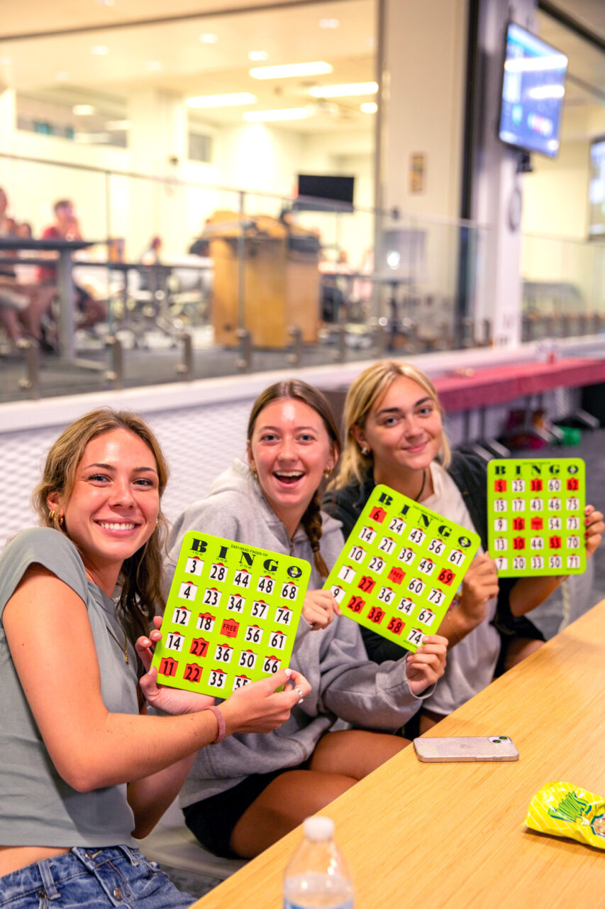 Students play Bingo at CAB Back to School Bingo Night.