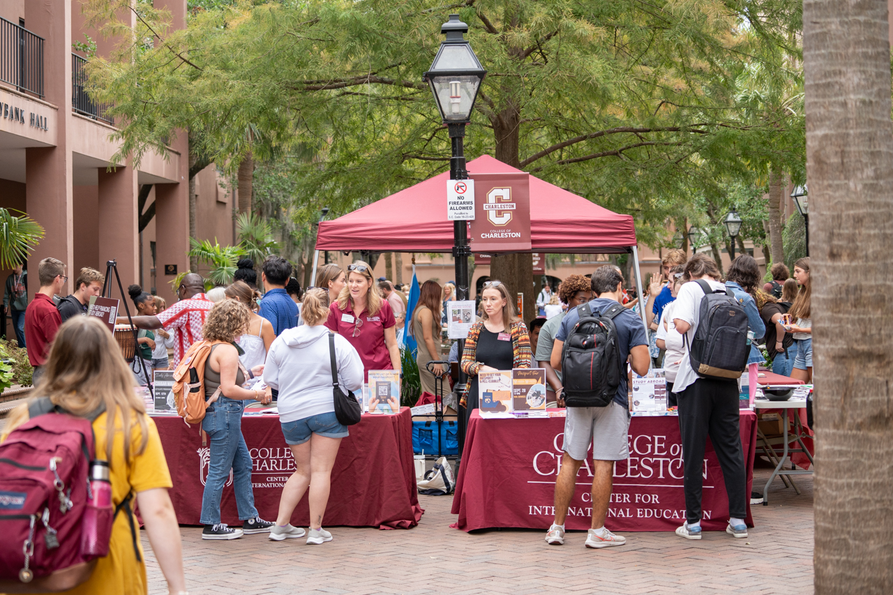 Study Abroad fair in the Cougar Mall 