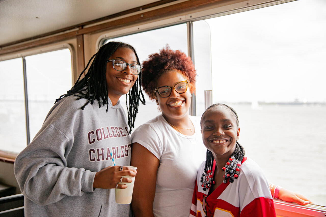 Students attend CAB Harbor Cruise event.