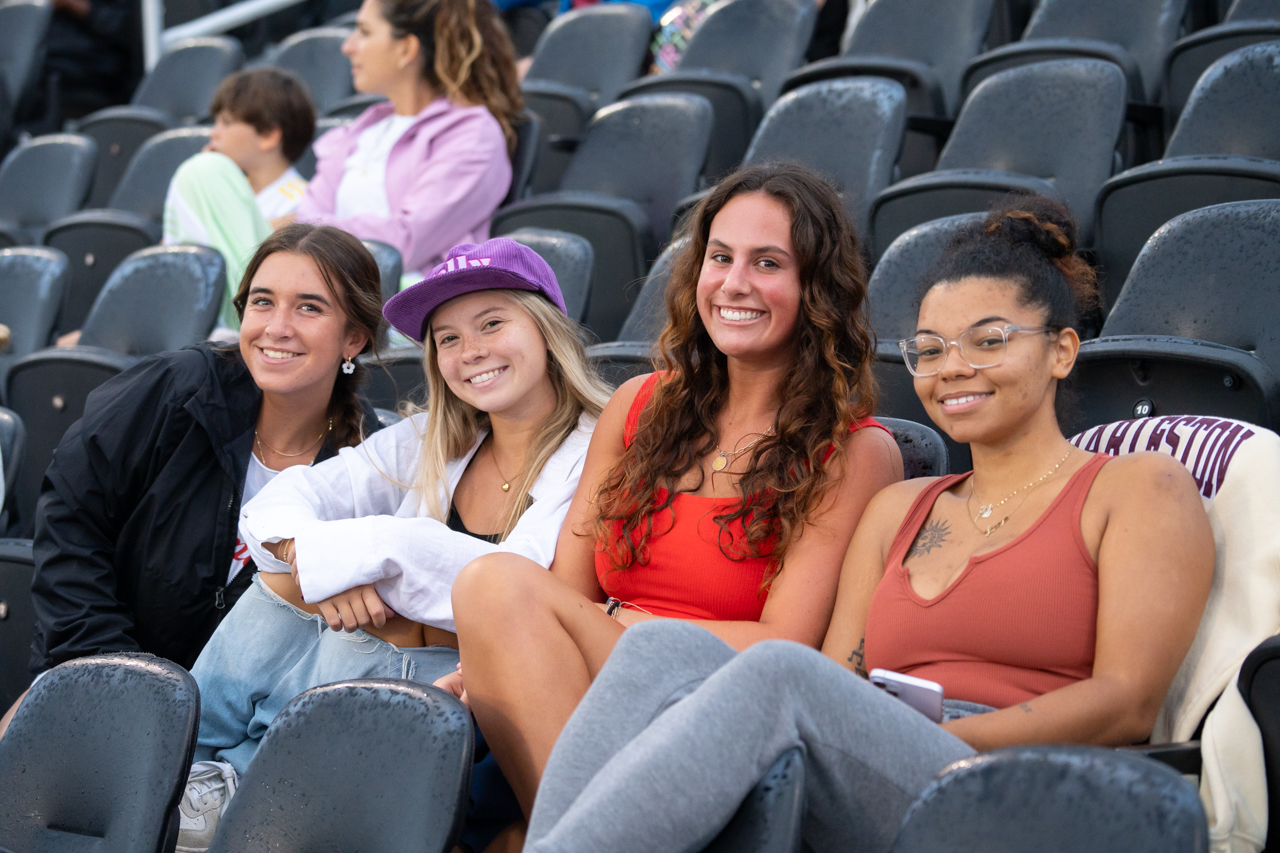 students cheering on mens soccer 