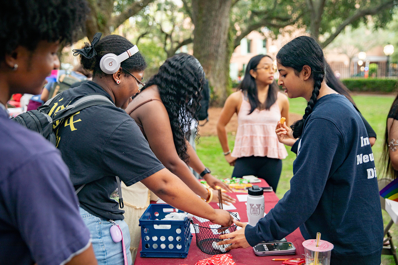 Students at HLC Multicultural Festival in Cistern.