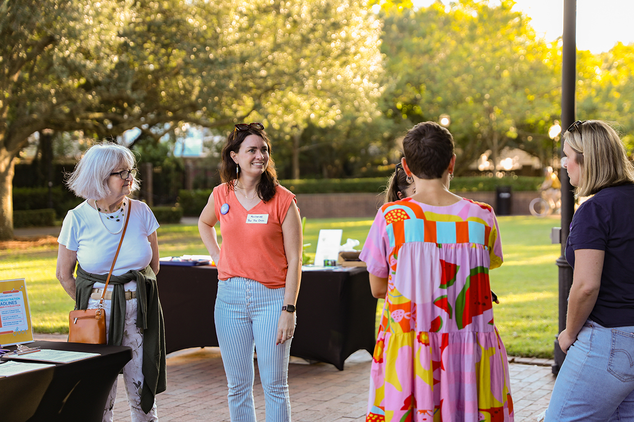 CofC faculty and staff attend Voter Registration Day at Rivers Green.