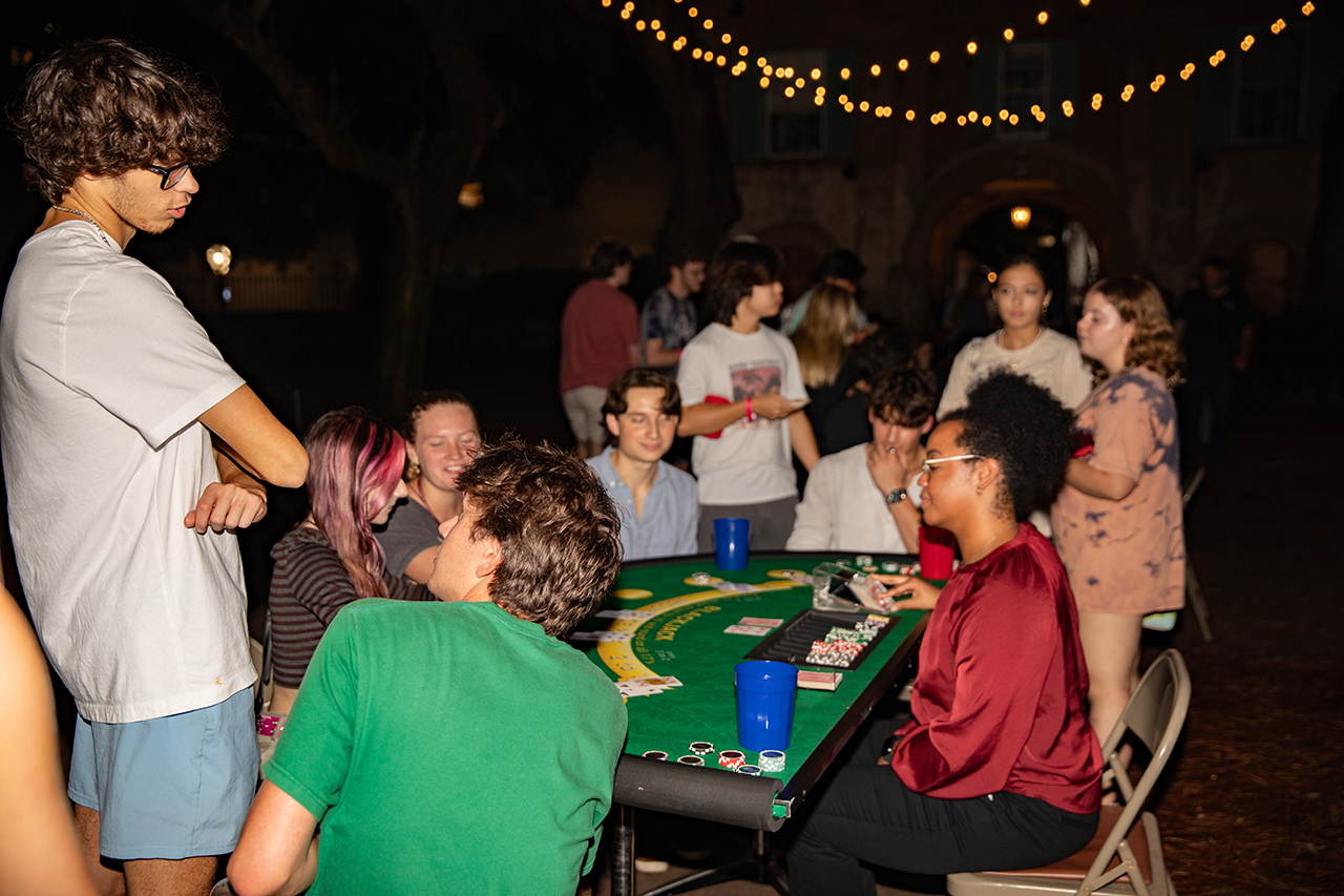 Students attend CAB's Casino Night.