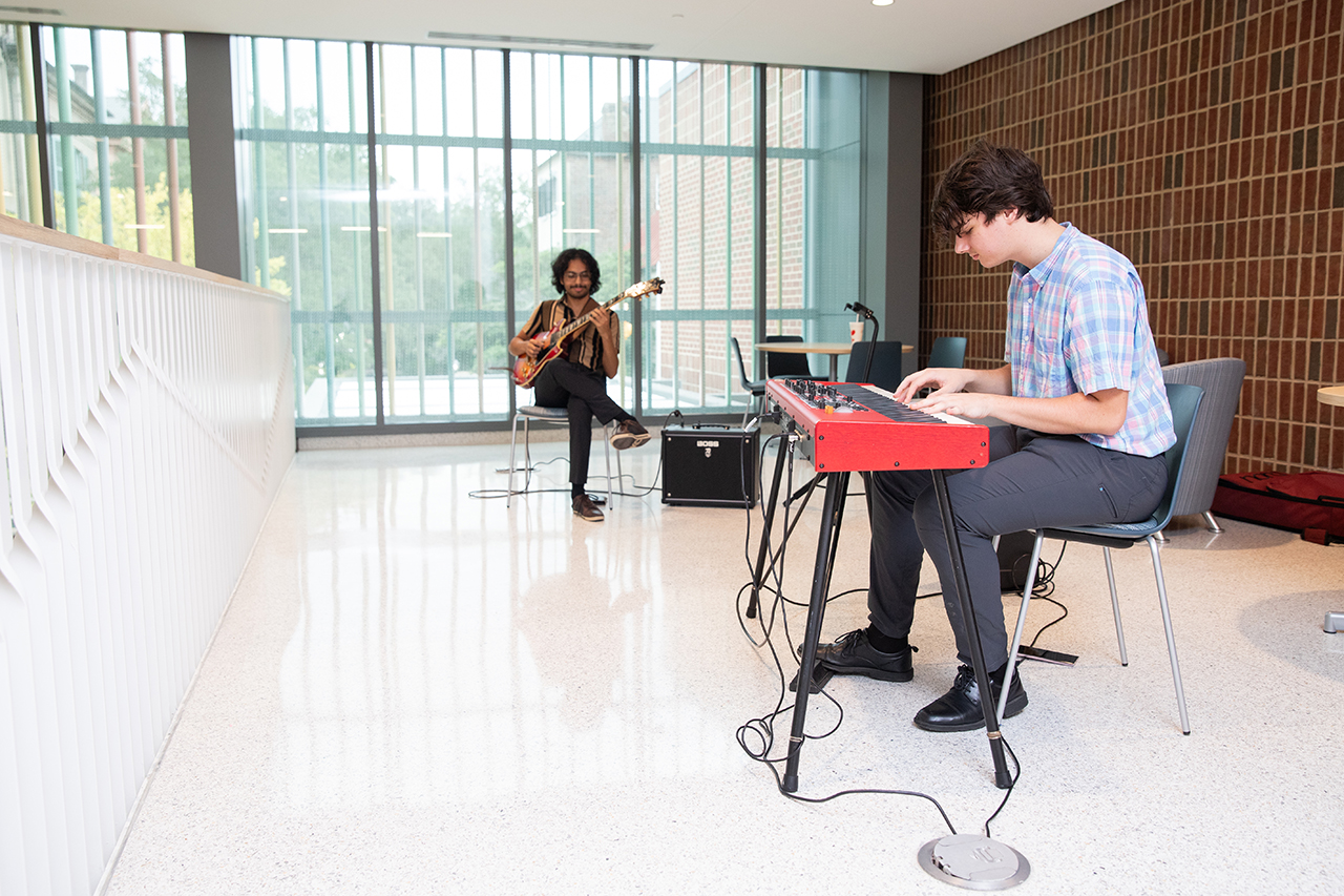 student musicians at the Simons center opening 