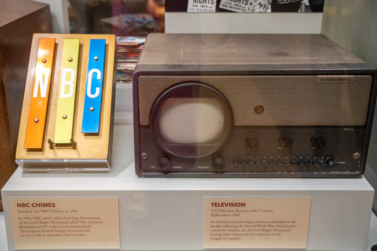 NBC Chimes in the Lightning Speed Exhibit in the Addlestone Library