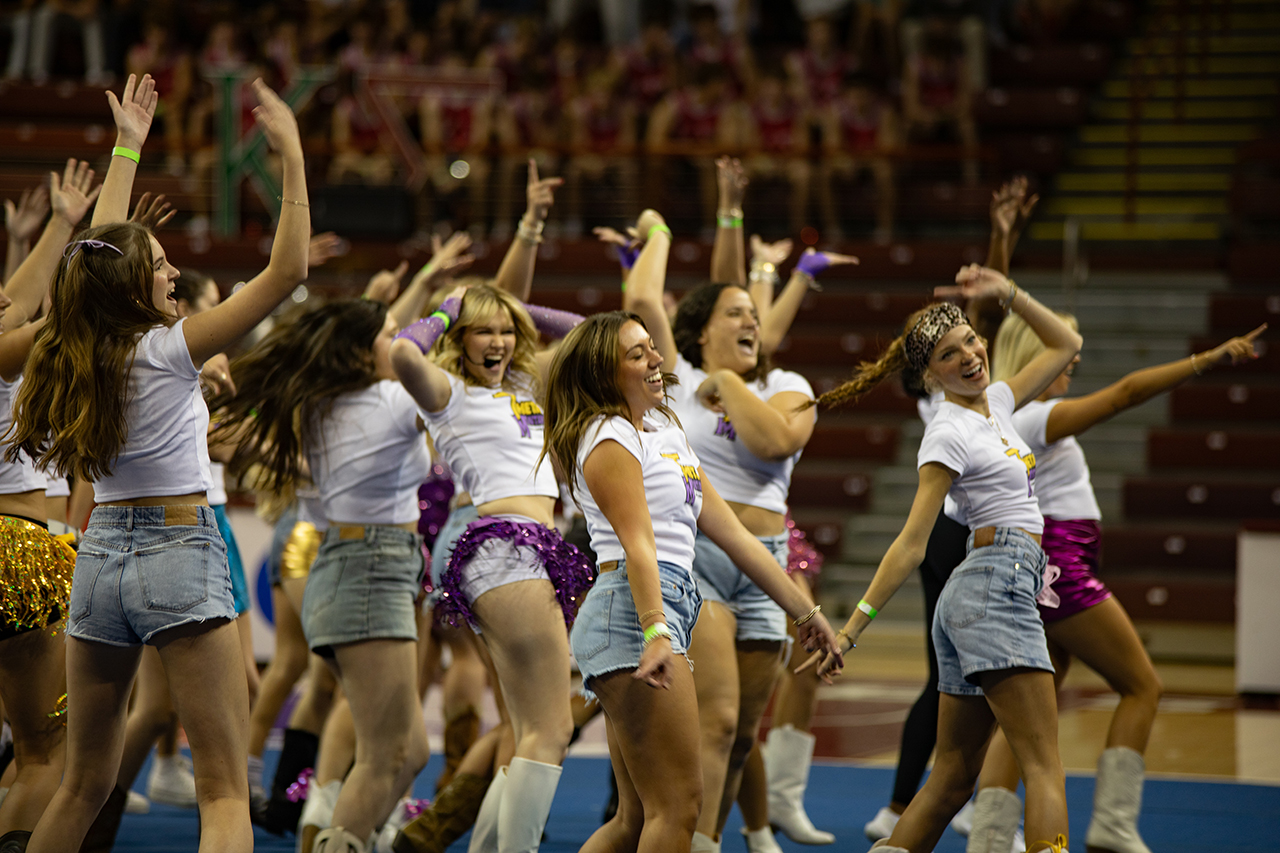 Students participate in Greek Life's Pep Supper