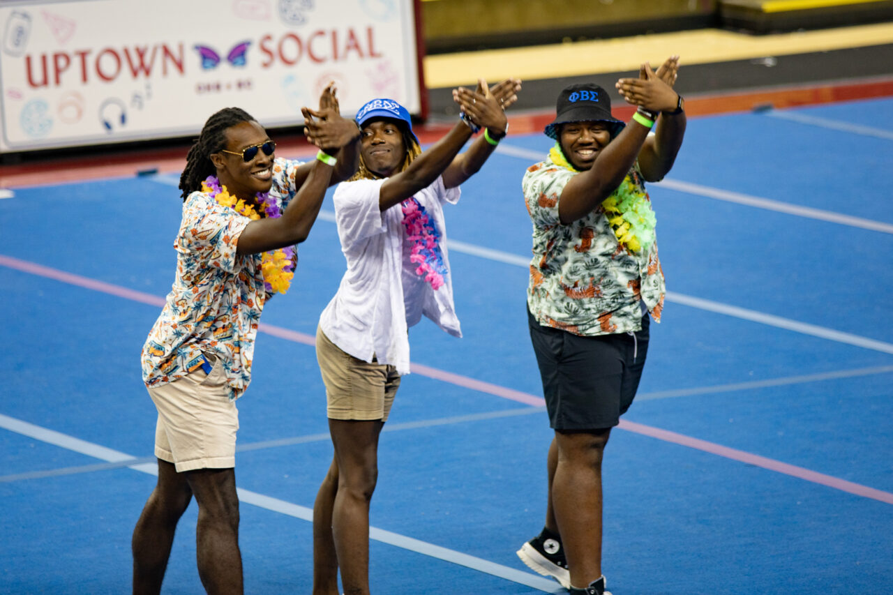 Students participate in Greek Life's Pep Supper