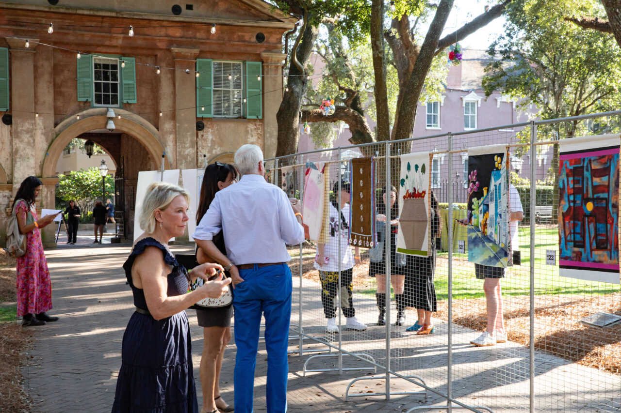 Halsey Art in Motion Parade featuring artist banners and local organizations and musicians.