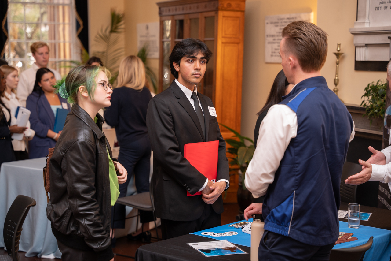 Students meet prospective employers at career event 