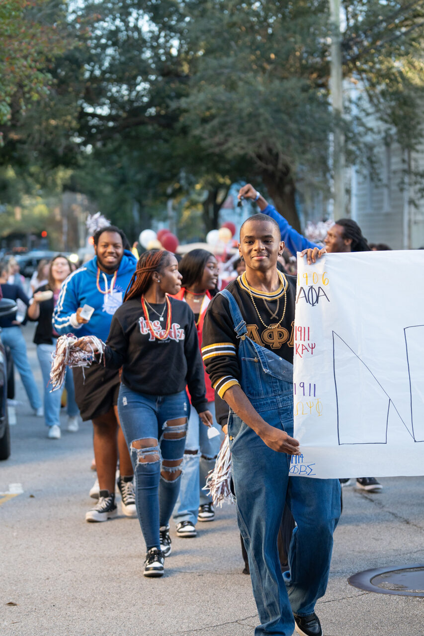 walking in the parade