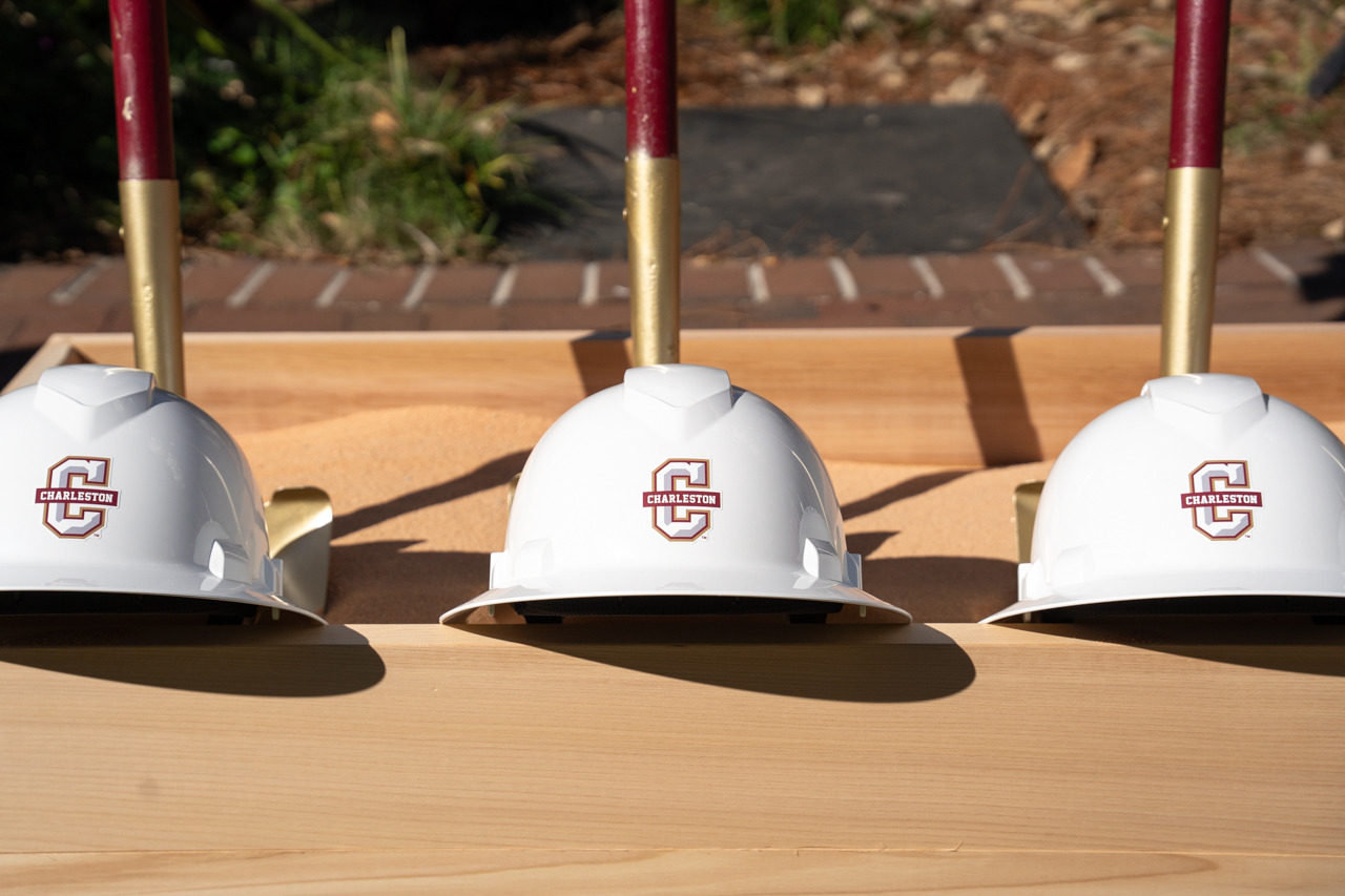 construction hat at Tuccio Center groundbreaking ceremony 