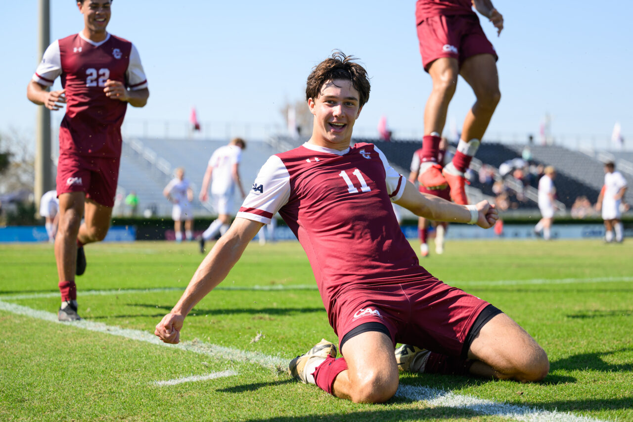 celebrating a goal