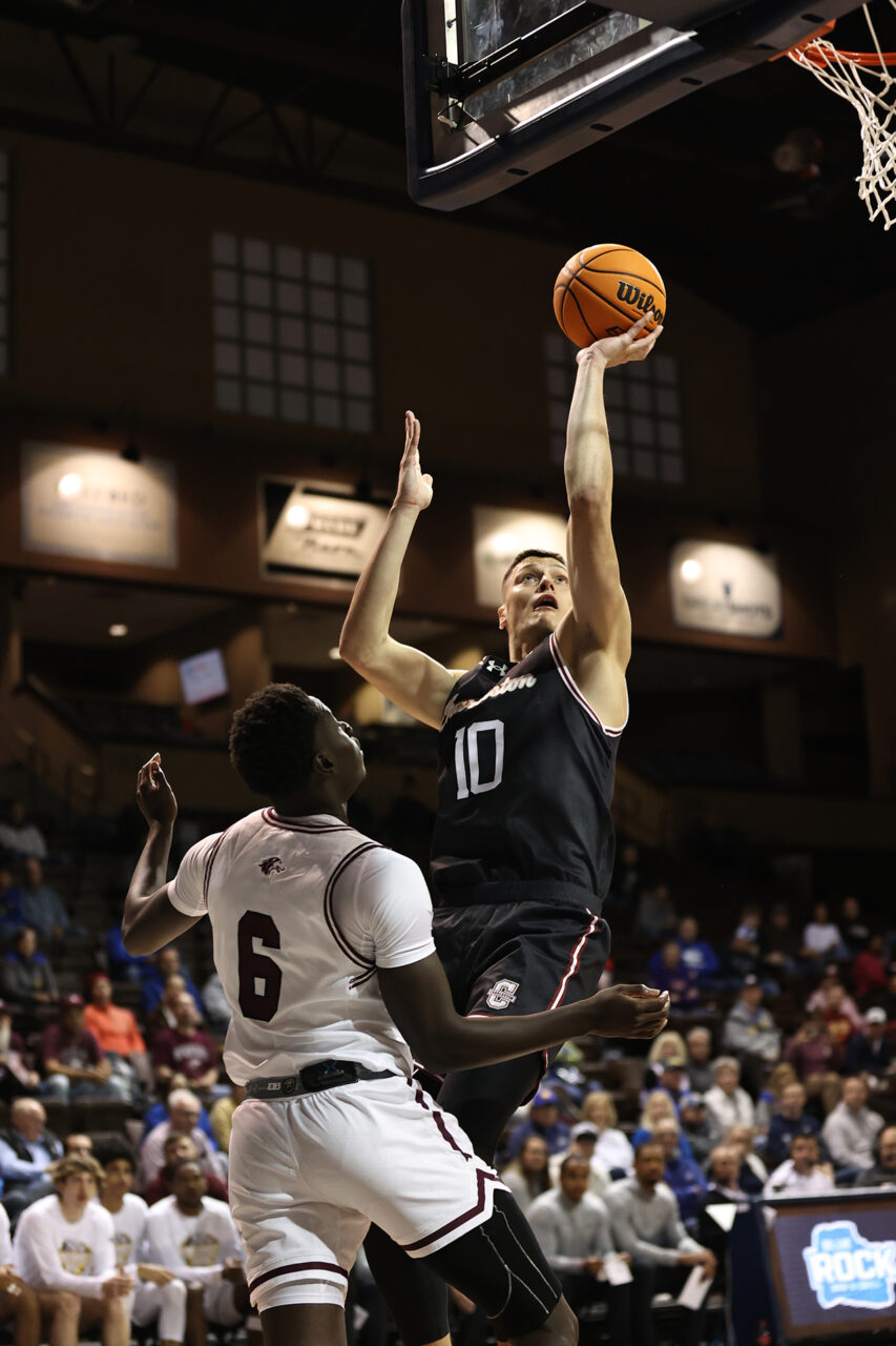 number 10 goes in for a layup