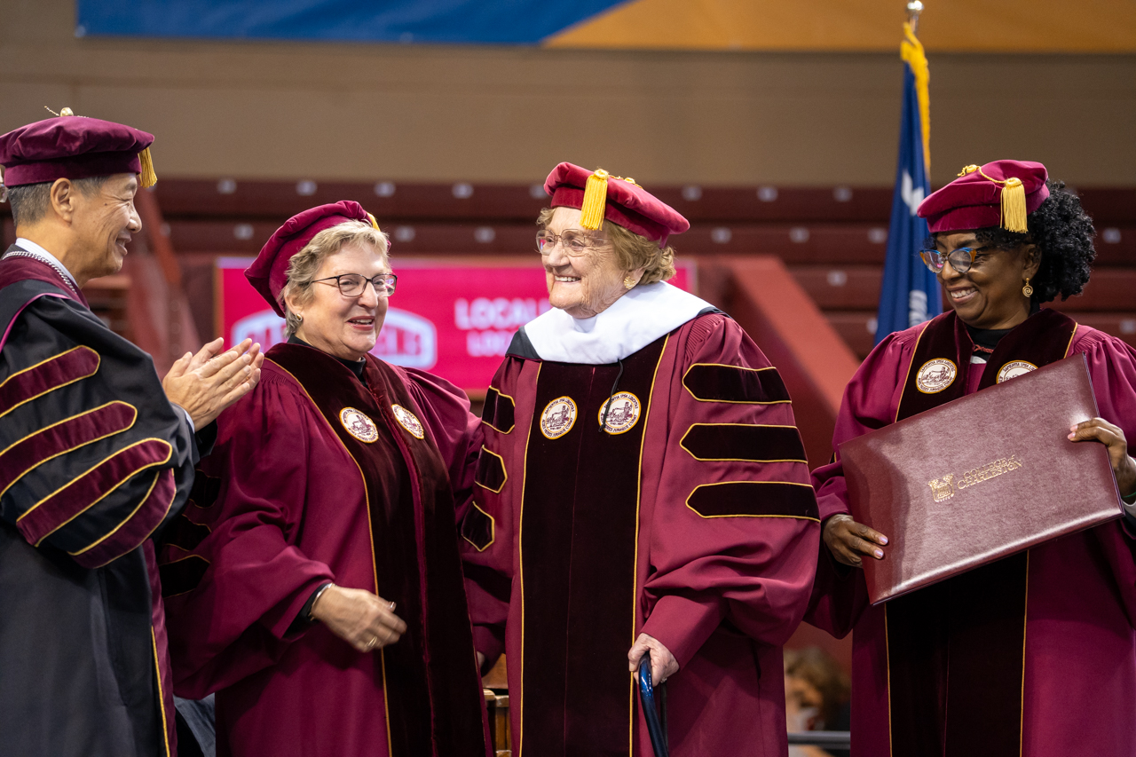 winter graduation at the College of Charleston