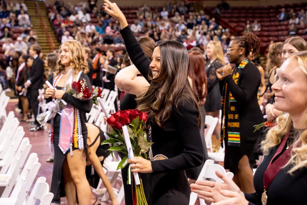 winter graduation at the College of Charleston