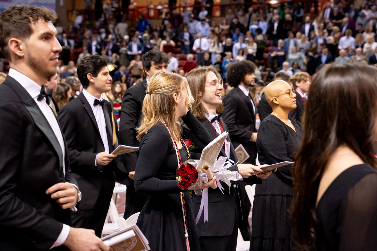 winter graduation at the College of Charleston