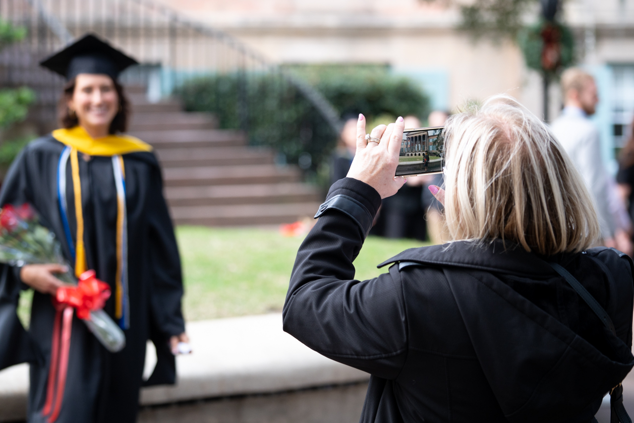 winter graduation at the College of Charleston