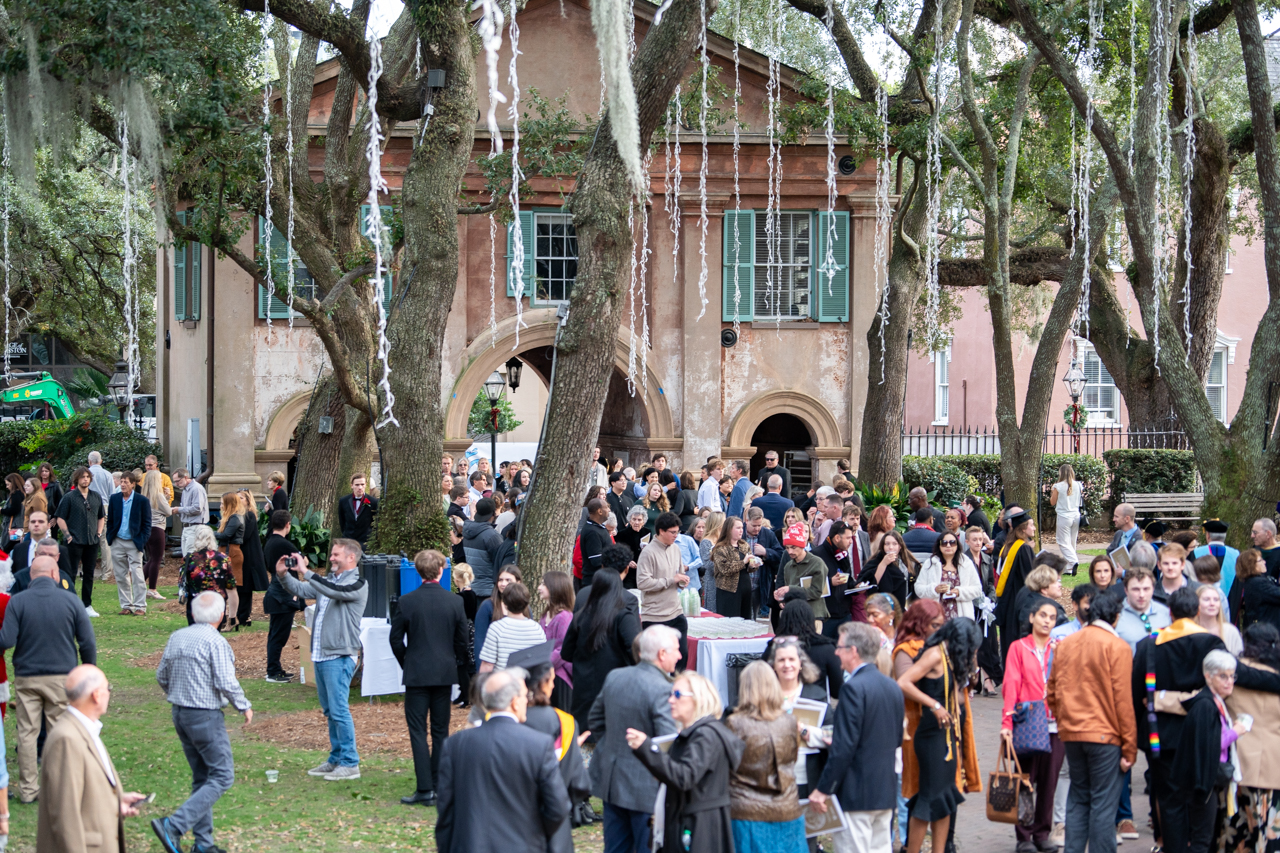 winter graduation at the College of Charleston