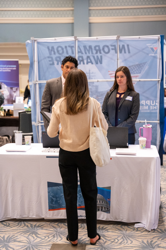 students attend the College of Charleston Career Expo in the Gillard Center 