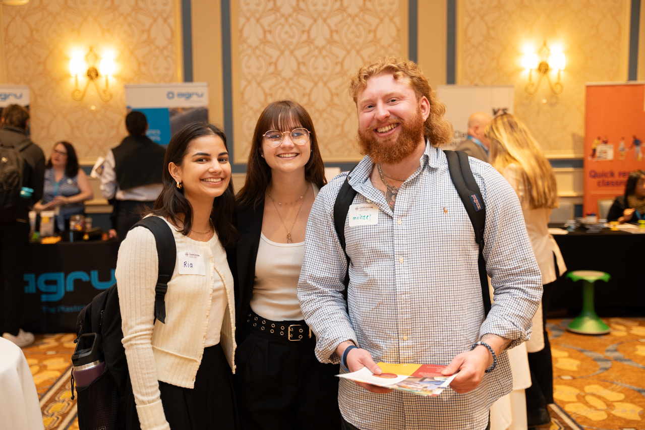 students participate in a networking event at the German-American Business Summit 