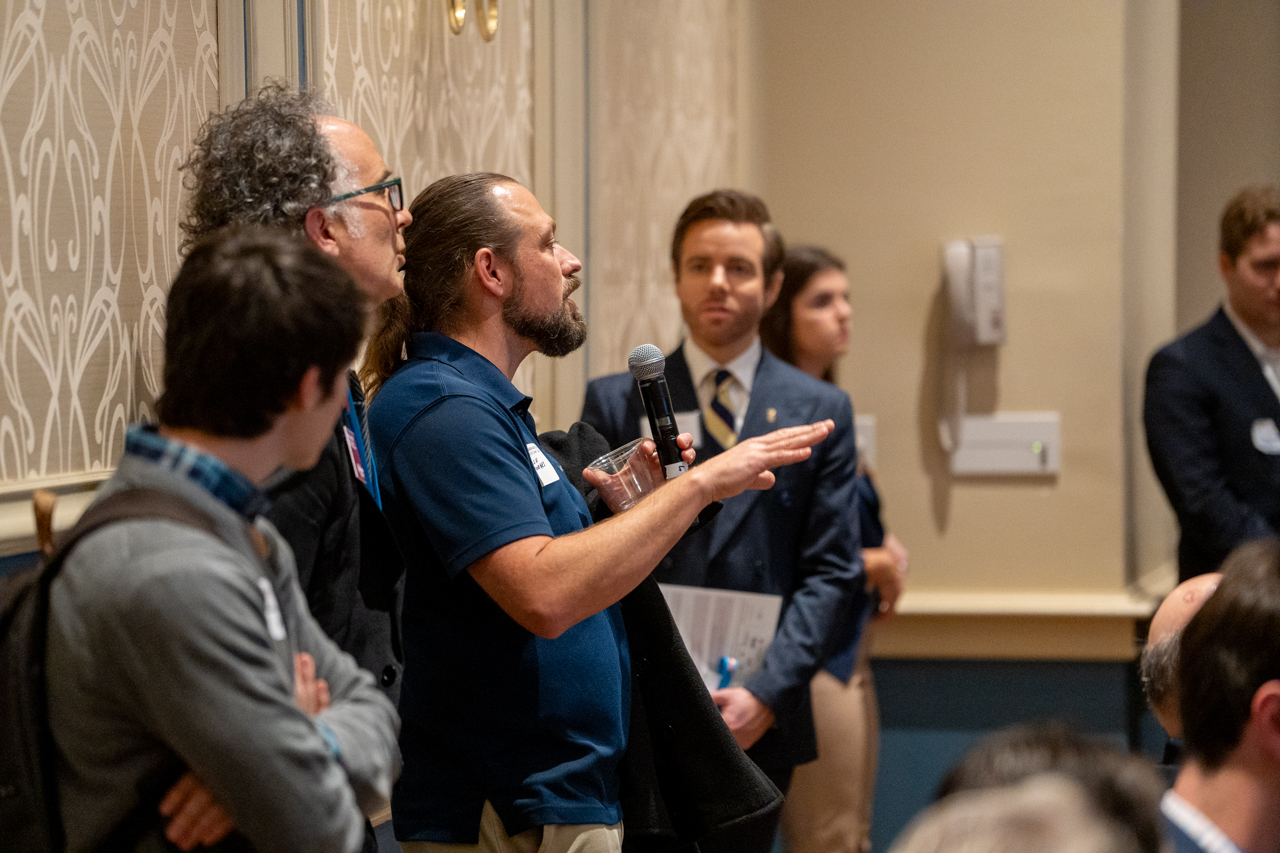 students participate in a networking event at the German-American Business Summit 