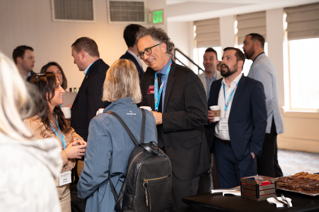 students participate in a networking event at the German-American Business Summit 