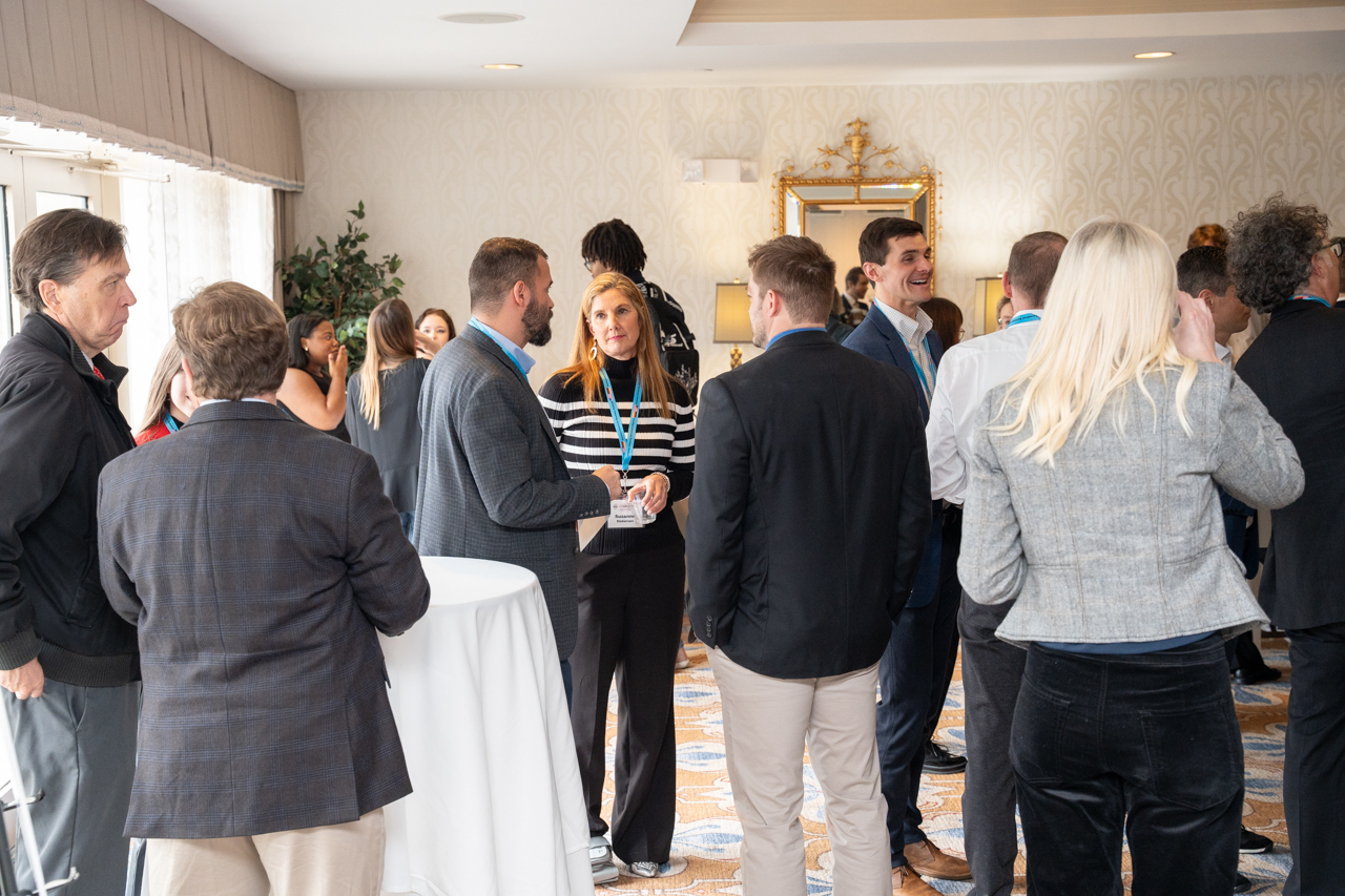 students participate in a networking event at the German-American Business Summit 