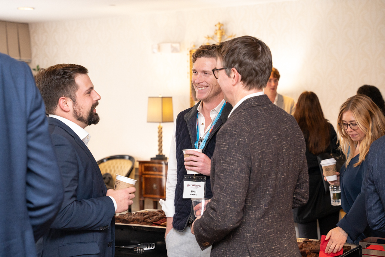 students participate in a networking event at the German-American Business Summit 