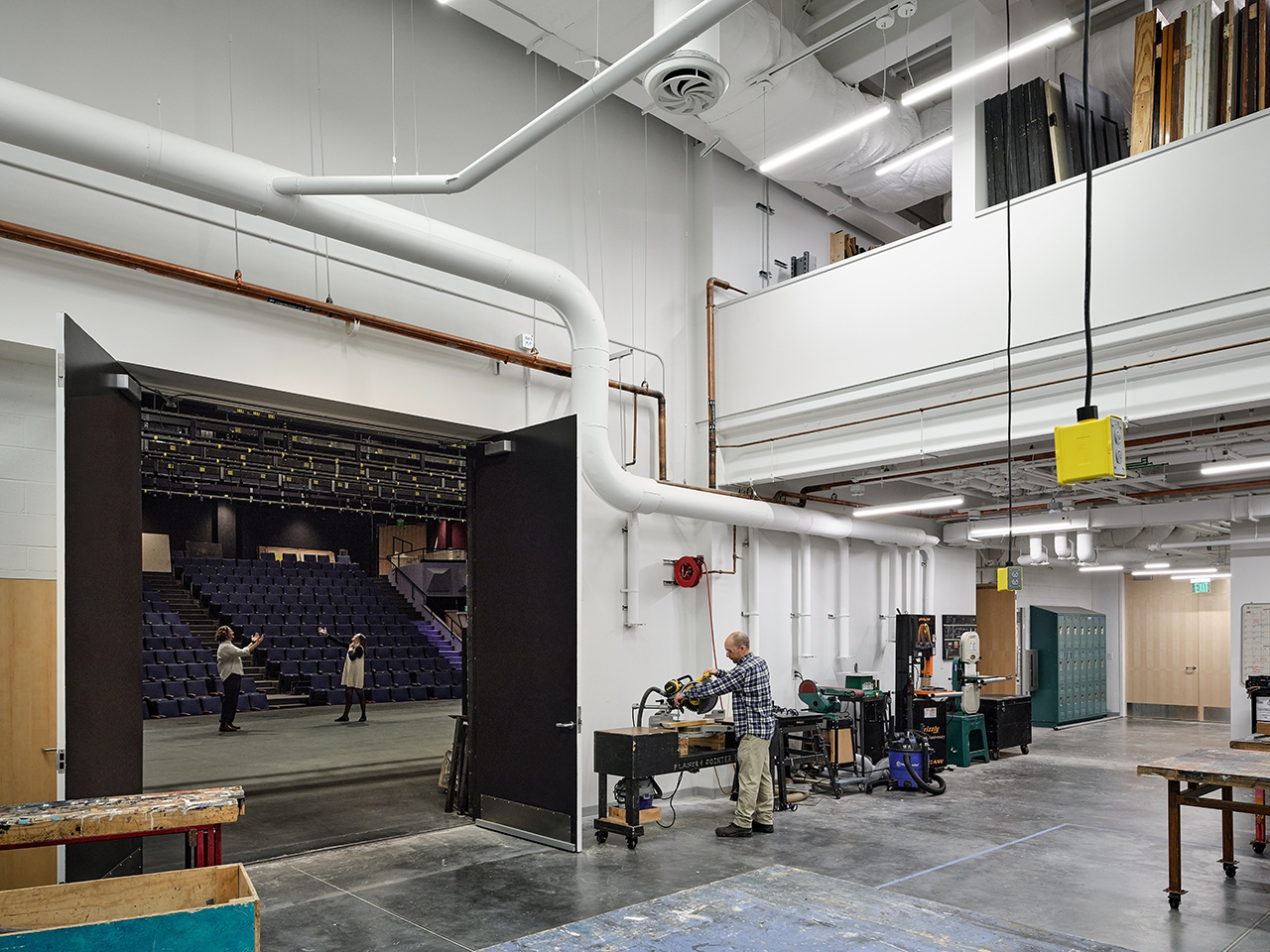 theater and backdrop space at the Simons Center 