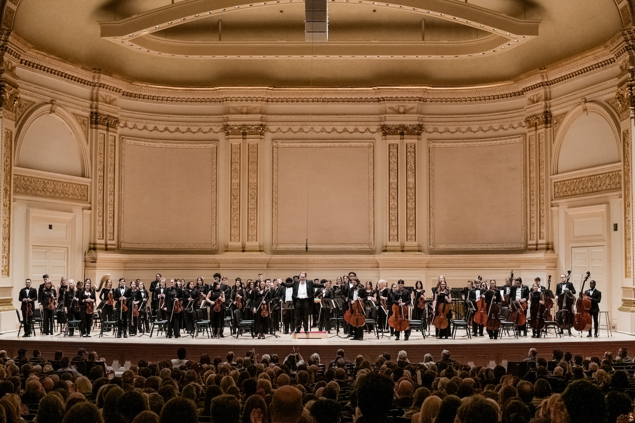 The College of Charleston Orchestra at its Carnegie Hall premier.